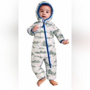 NWT Spyder Baby 1-piece Ski Print Snowsuit, Boys Sz 9-12 Months